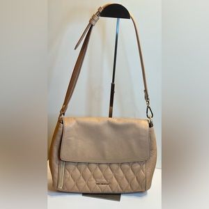 Vera Bradley Cara Quilted Leather Shoulder Bag in Nude